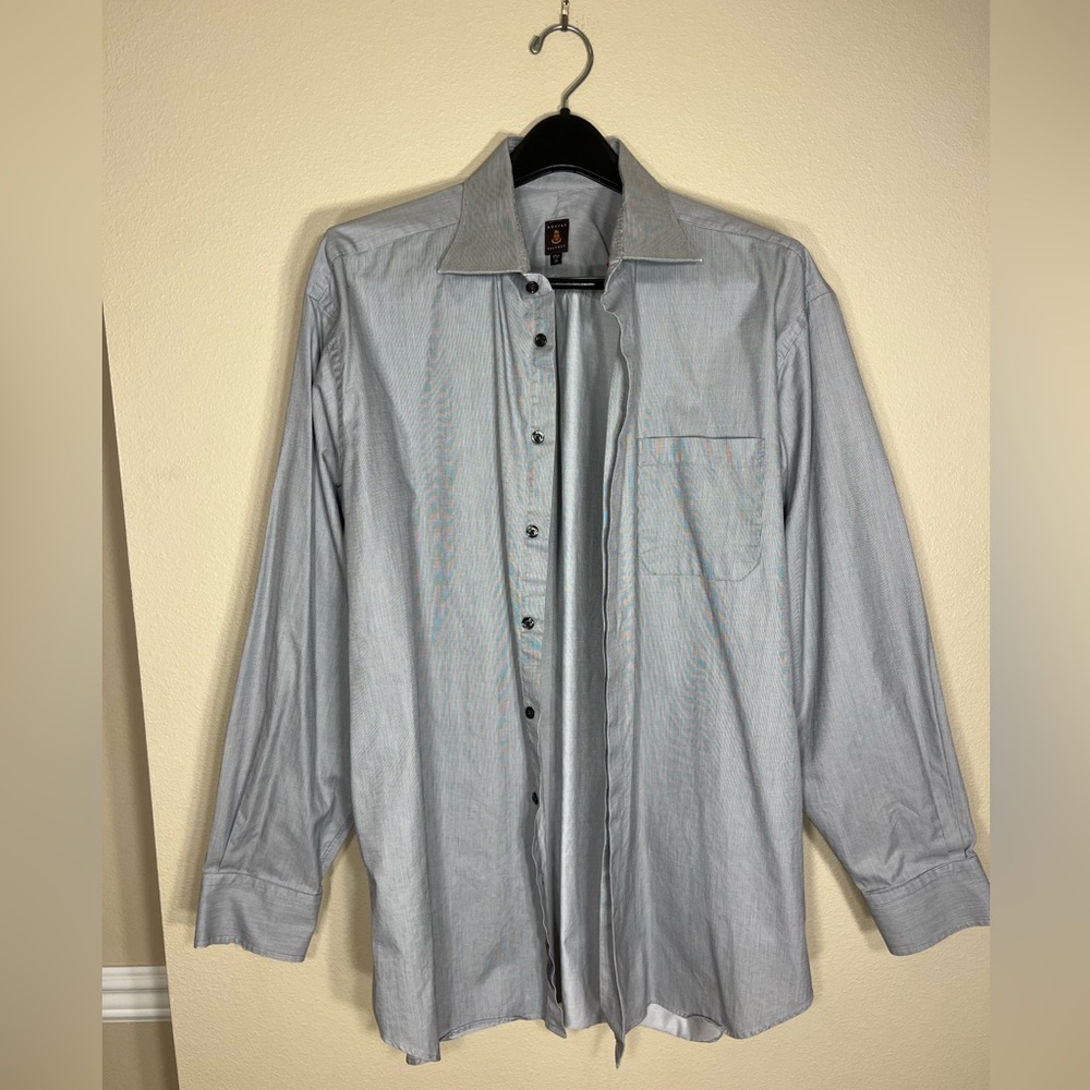Robert Talbott Light Gray Casual Button Down Shirt - image 1